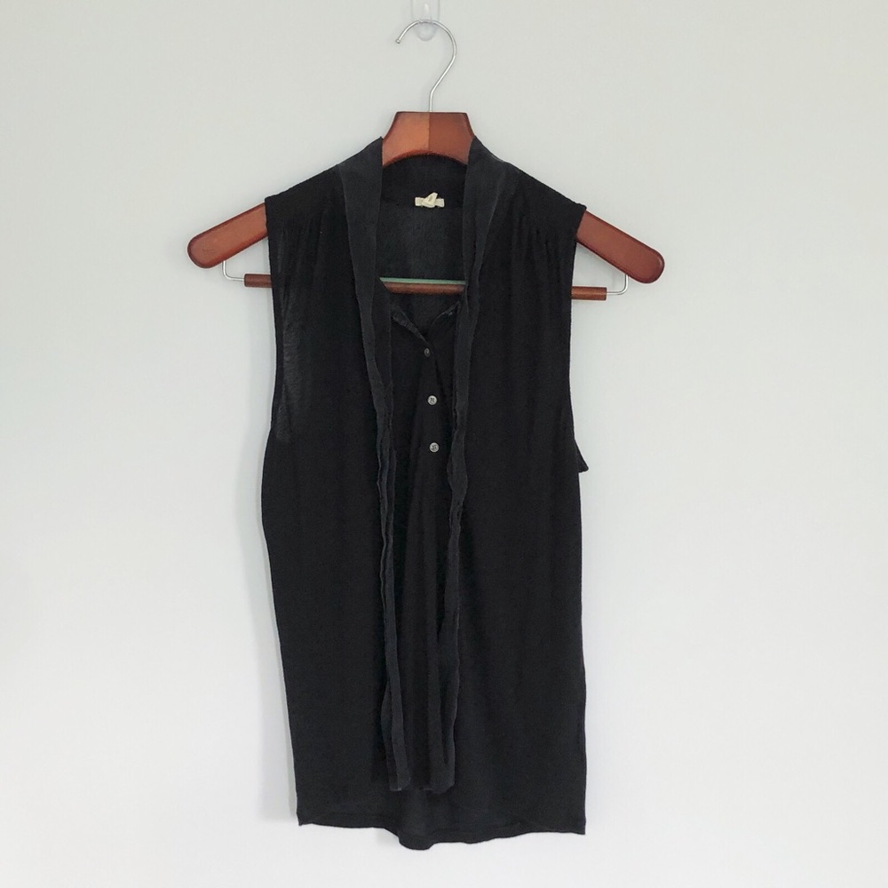 J. Crew tie neck sleeveless blouse